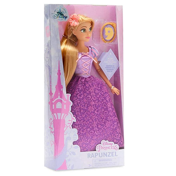 Muñeca oficial Disney Princess 30cm Rapunzel con anillo